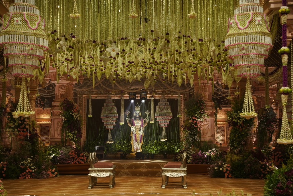 Bandla Ganesh Daughter Wedding Stage Set