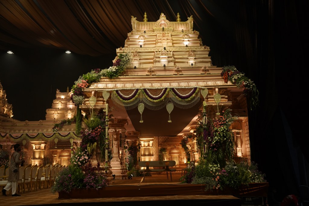Bandla Ganesh Daughter Wedding Stage Set