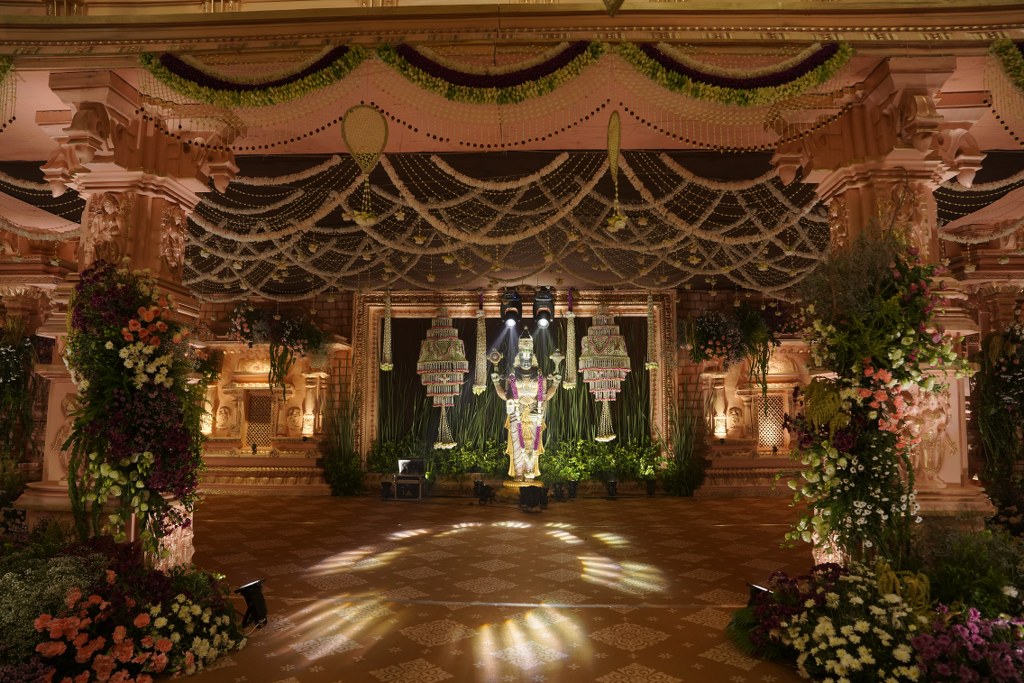 Bandla Ganesh Daughter Wedding Stage Set