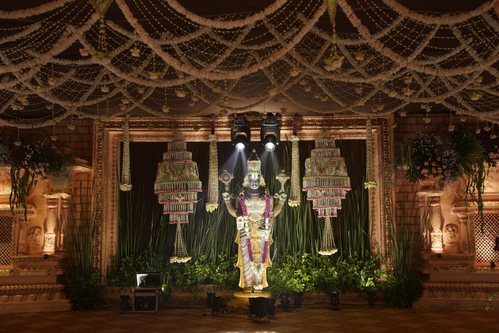 Bandla Ganesh Daughter Wedding Stage Set