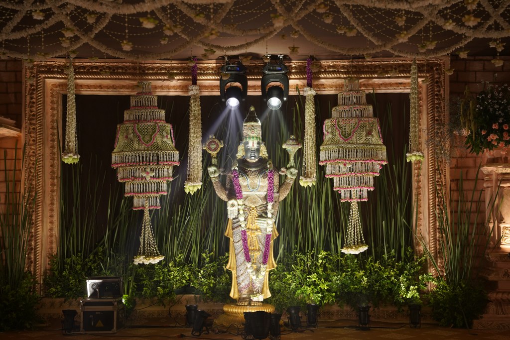 Bandla Ganesh Daughter Wedding Stage Set