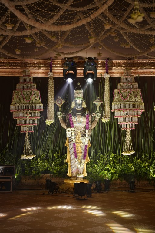 Bandla Ganesh Daughter Wedding Stage Set