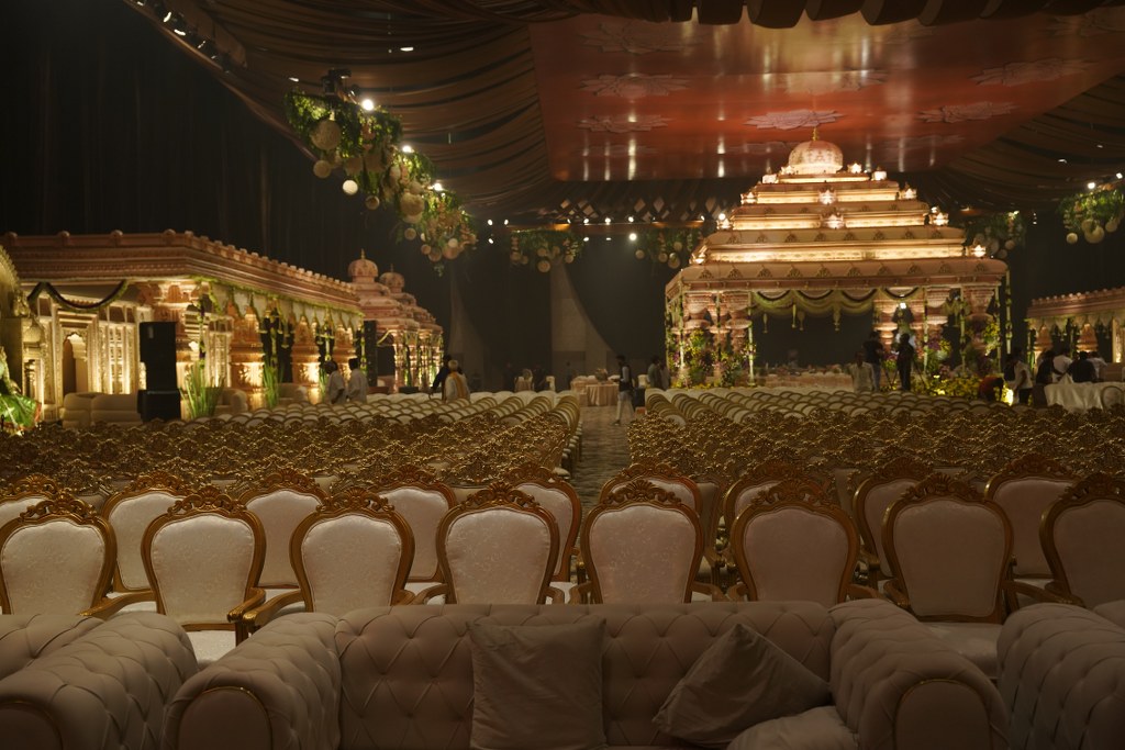 Bandla Ganesh Daughter Wedding Stage Set