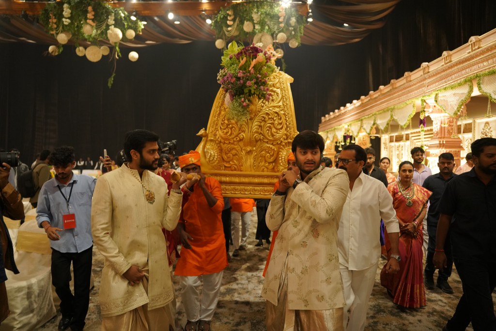 Bandla Ganesh Daughter Wedding Stage Set