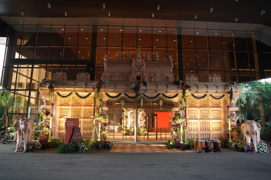 Bandla Ganesh Daughter Wedding Stage Set
