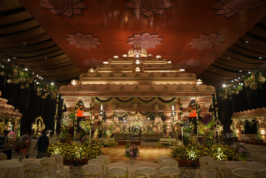 Bandla Ganesh Daughter Wedding Stage Set
