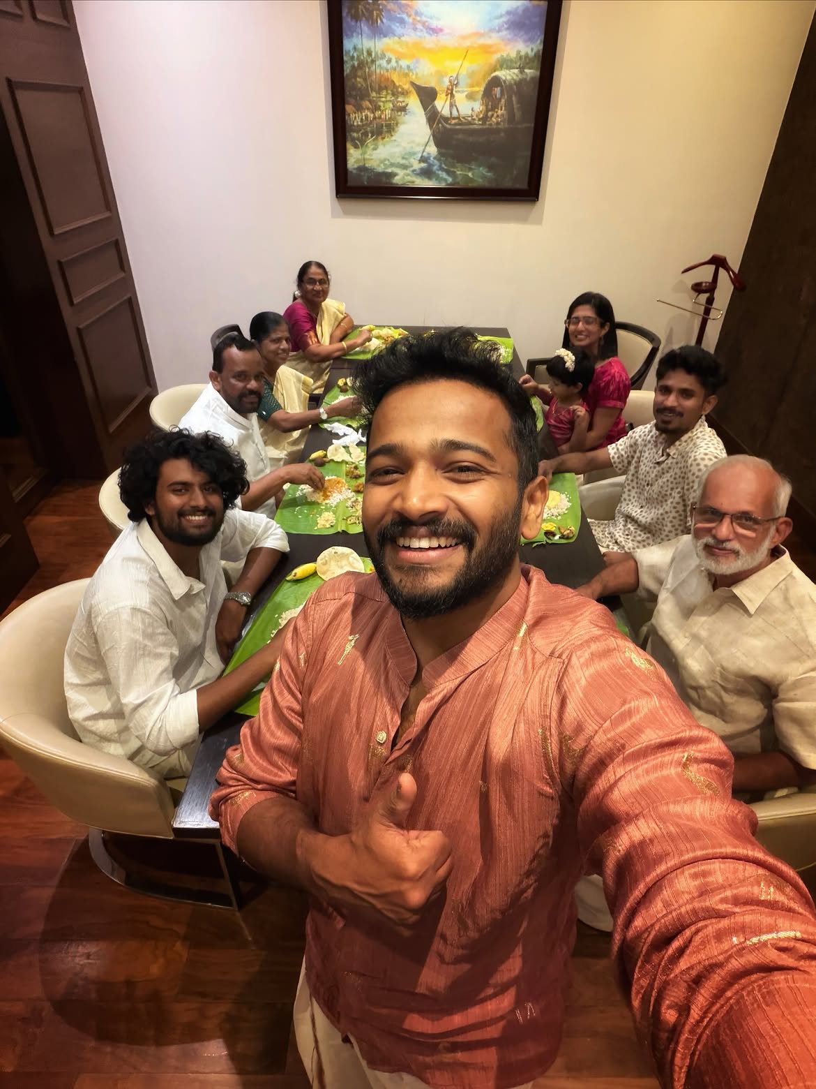 Basil Joseph Onam Celebrations with Family
