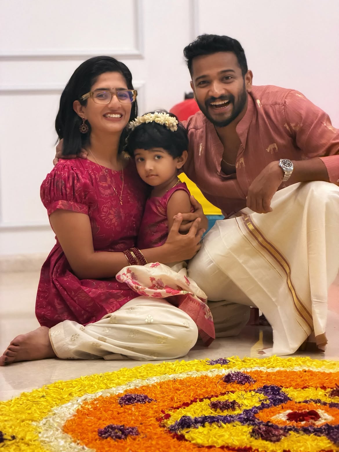 Basil Joseph Onam Celebrations with Family