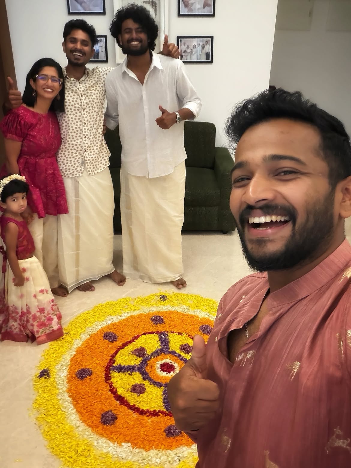 Basil Joseph Onam Celebrations with Family