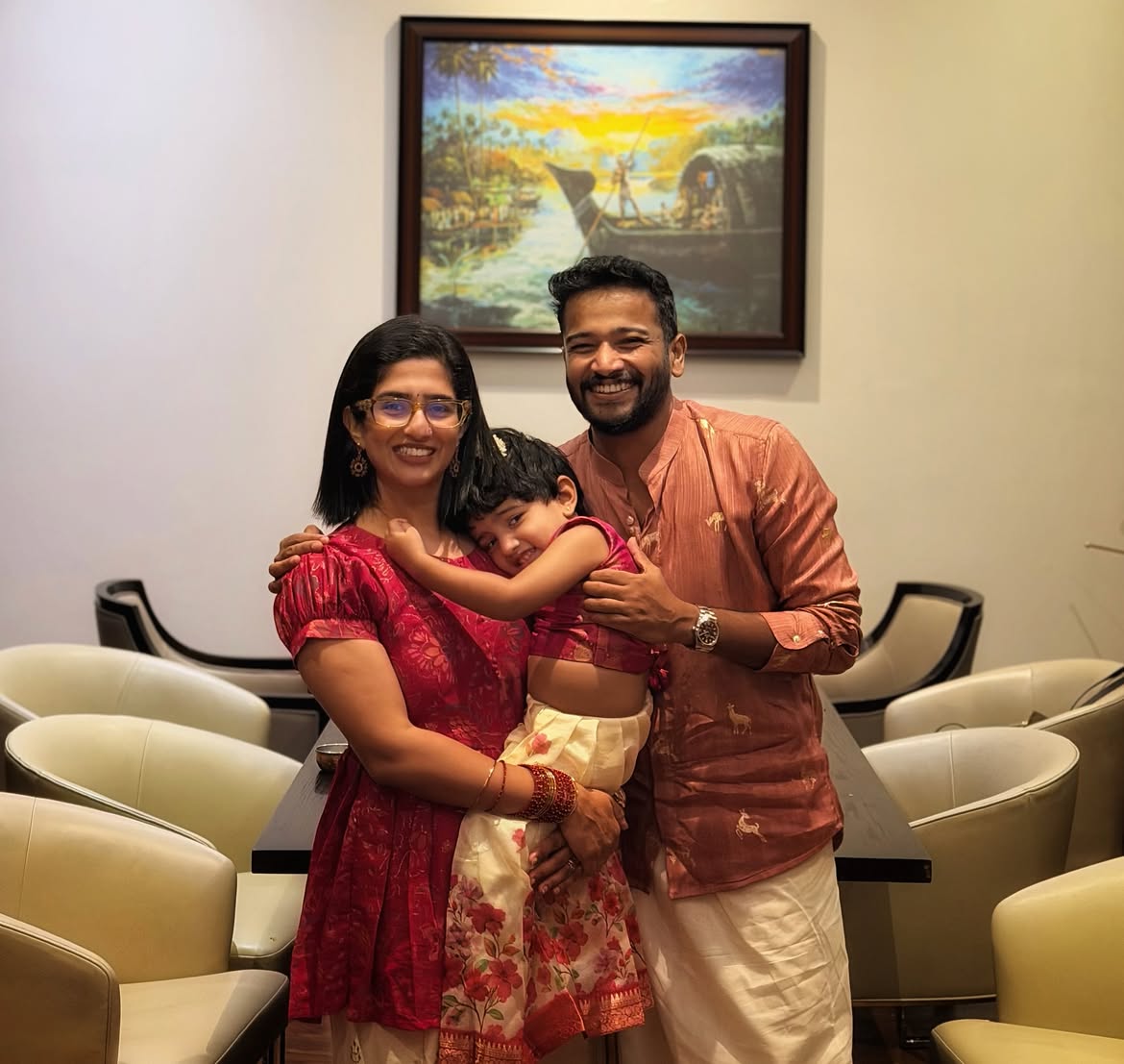 Basil Joseph Onam Celebrations with Family