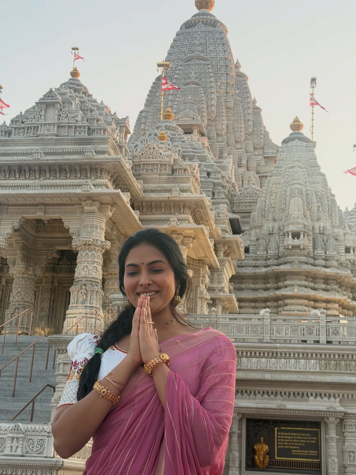 Divi Shares Traditional Photos from BAPS Temple New Jersey