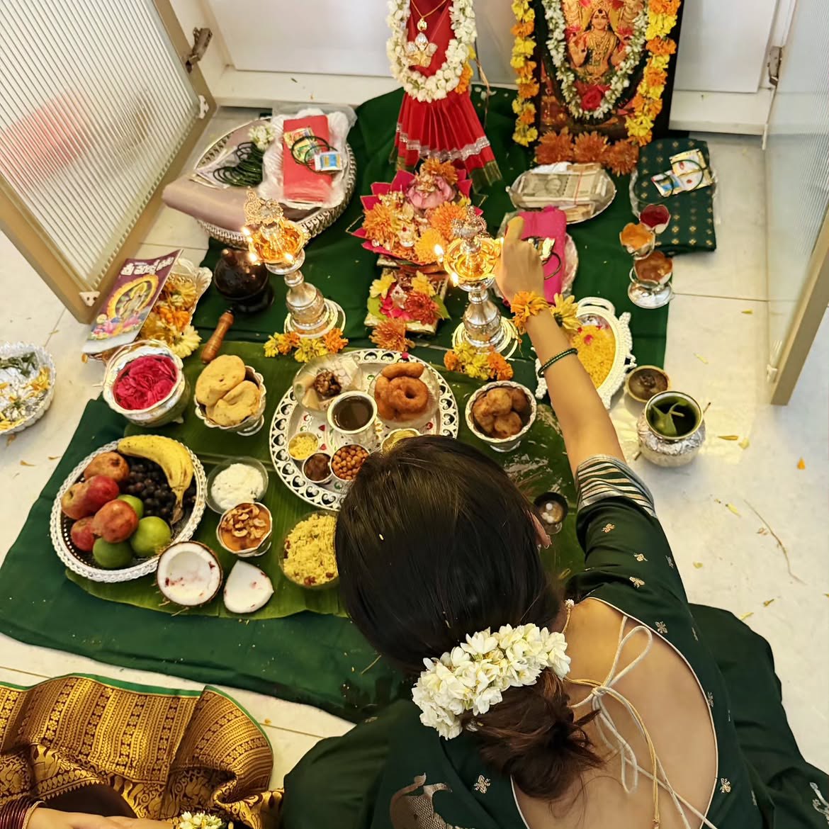 Ishwarya Vullingala Varalakshmi Vratham With Family
