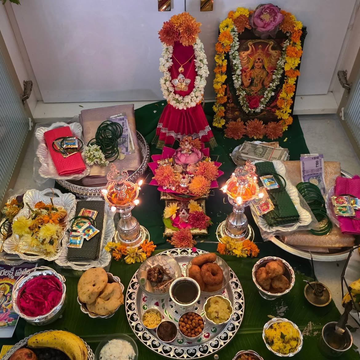 Ishwarya Vullingala Varalakshmi Vratham With Family