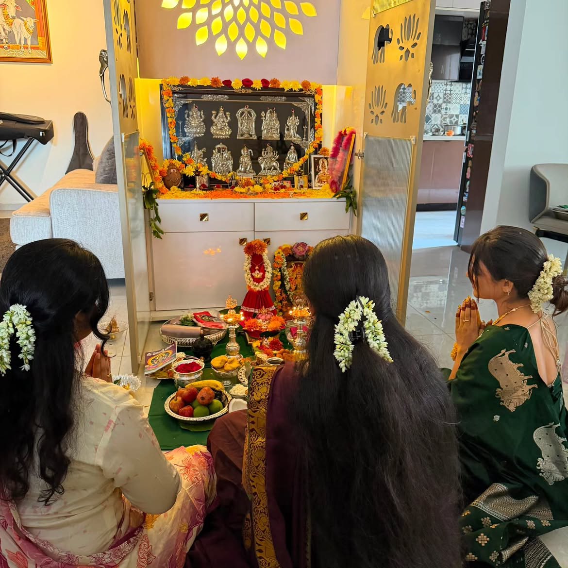 Ishwarya Vullingala Varalakshmi Vratham With Family