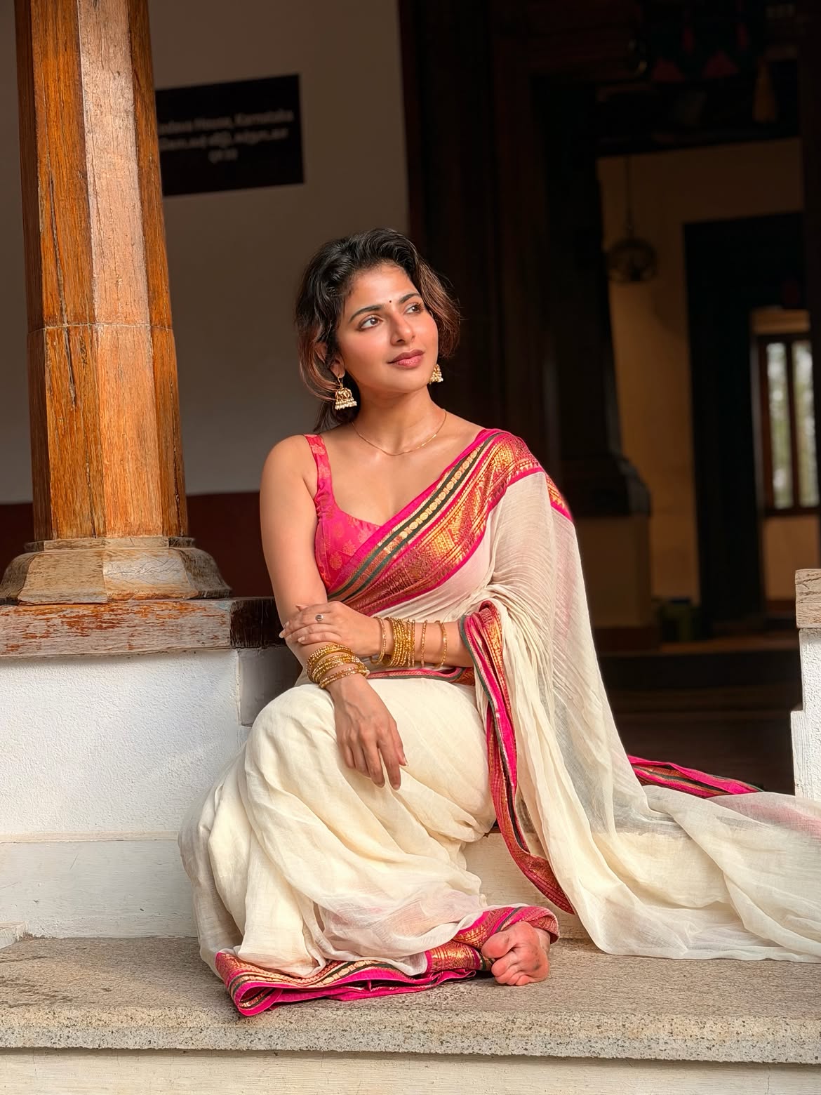 Iswarya Menon Onam Special Saree Looks