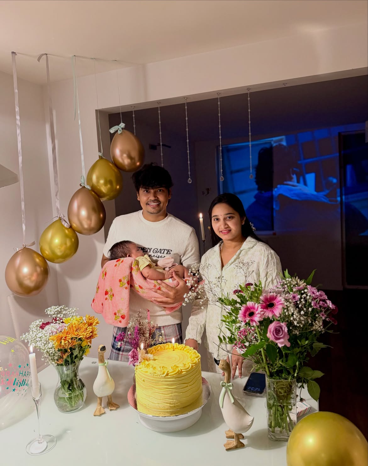 Jabardasth Kevvu Kartheek Wife Siri Birthday Celebrations