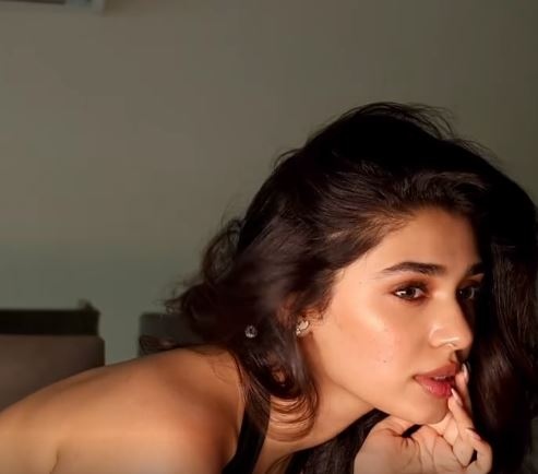 Krithi Shetty Sizzling Poses in Black Dress