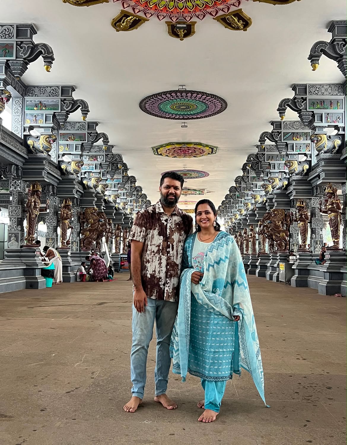 Lasya Manjunath Visits Dwaraka Tirumala with Husband