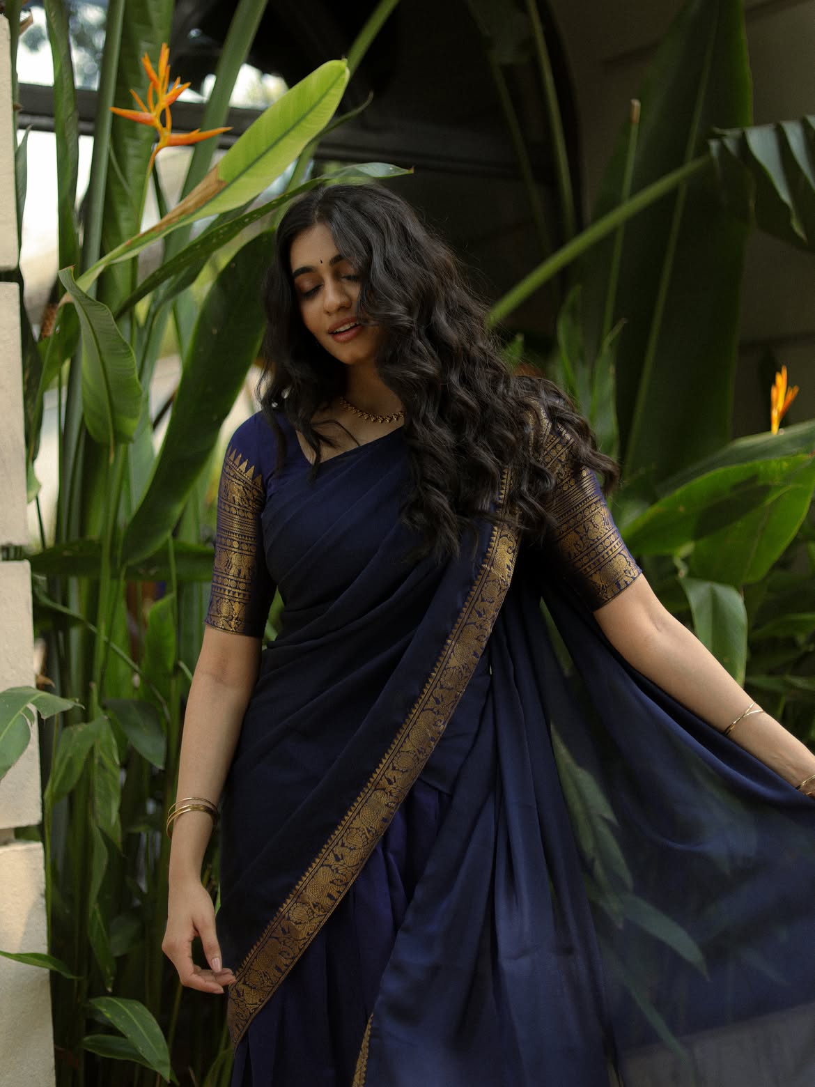 Maanasa Choudhary Mesmerizing Looks in Half Saree