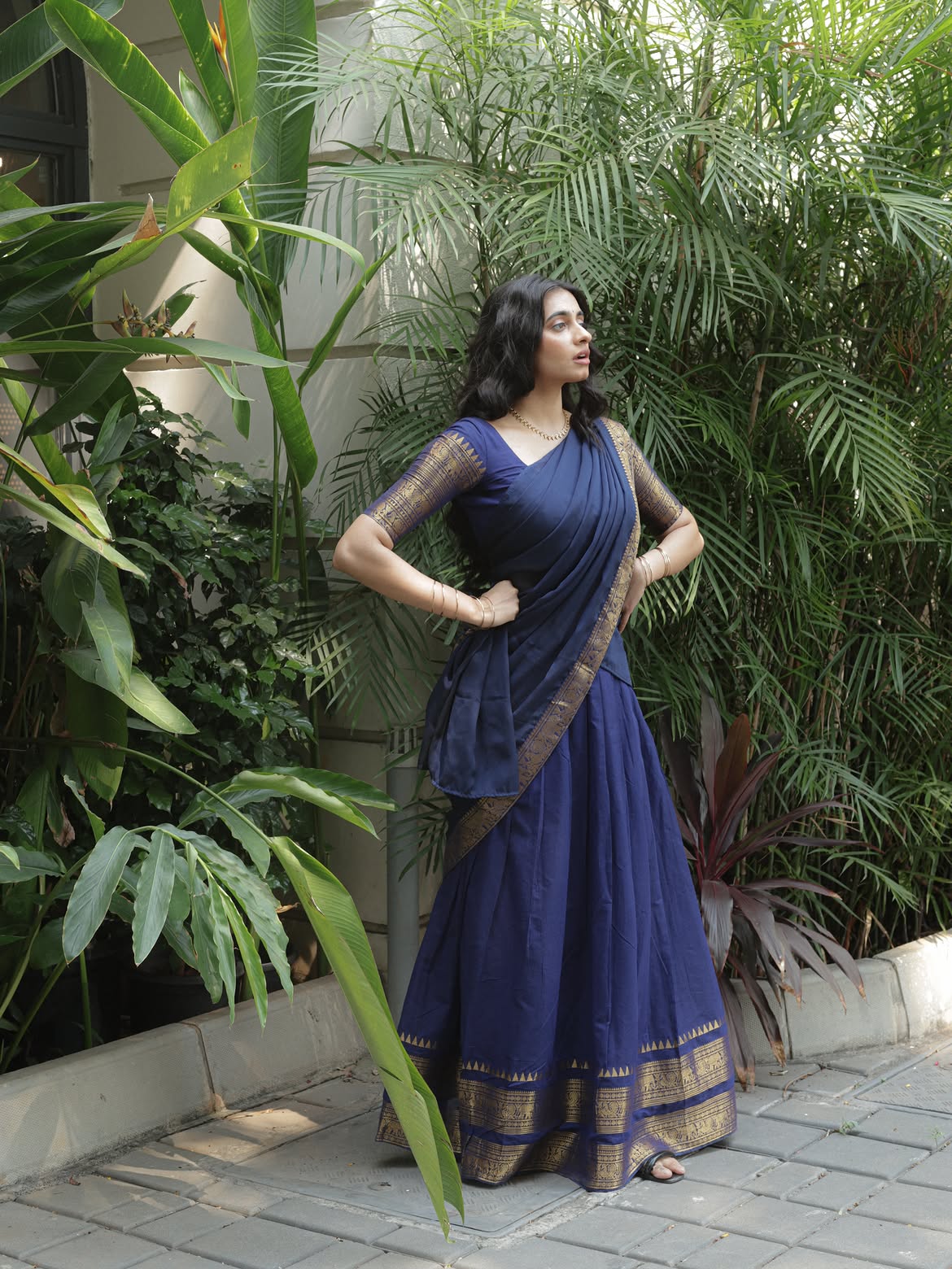 Maanasa Choudhary Mesmerizing Looks in Half Saree