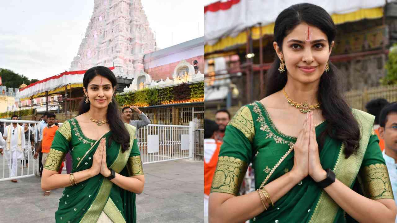 Manasa Varanasi : తిరుమలలో మానస వారణాసి.. సాంప్రదాయంగా.. ఫొటోలు..