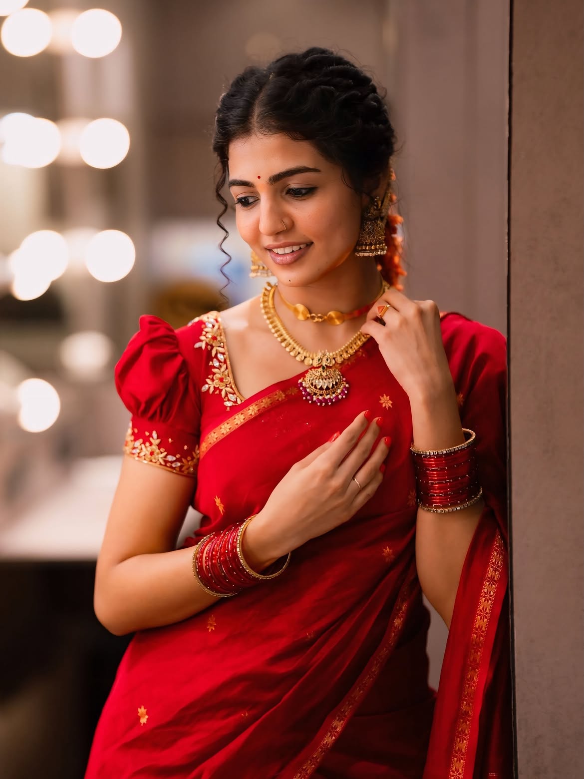 Nagadurga Stunning Looks in Saree