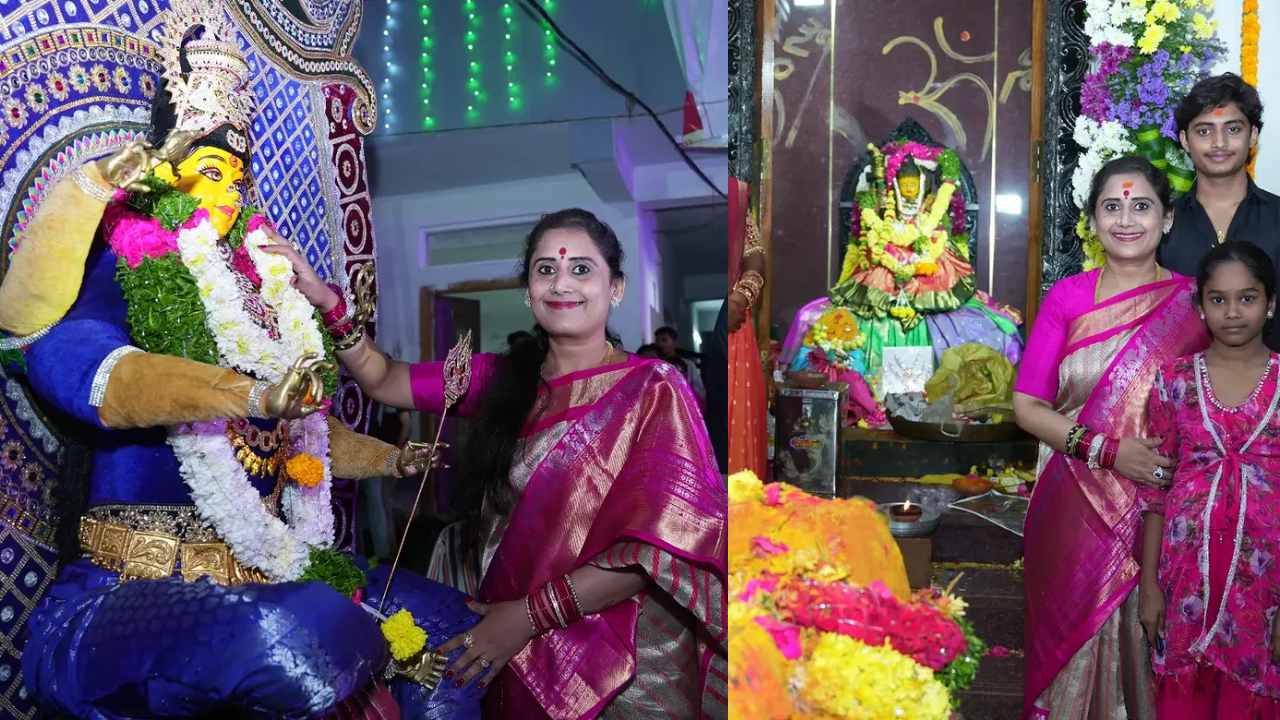 Nandamuri Deepika : బోనాలు, పలారం బండి వేడుకలో ఎన్టీఆర్ వదినమ్మ.. నందమూరి దీపిక ఫొటోలు..