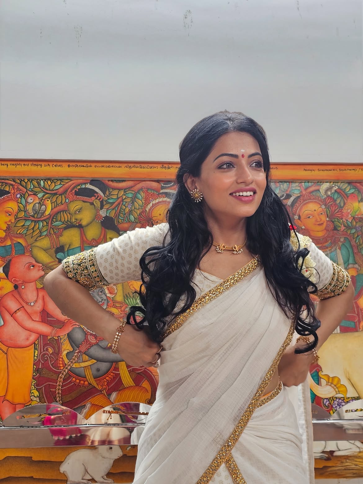 Navya Swamy Visits Kerala Guruvayur Temple