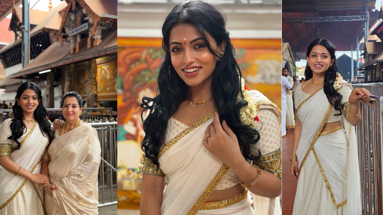 Navya Swamy : కేరళ గురువాయూర్ ఆలయంలో.. సీరియల్ నటి నవ్యస్వామి ఓనం సెలబ్రేషన్స్..