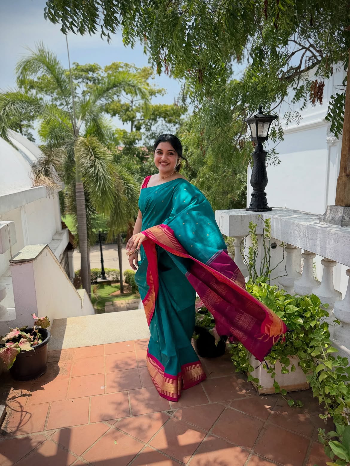 Nivetha Thomas Stunning Looks in Mother Saree