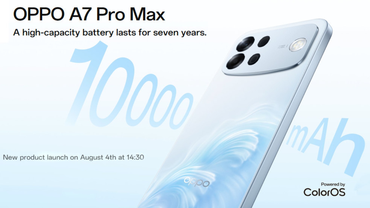 OPPO A7 Pro Max Launch : చార్జింగ్ టెన్షన్ గుడ్‌బై.. 10,000mAh బ్యాటరీతో కొత్త ఒప్పో A7 ప్రో మ్యాక్స్ ఎంట్రీ.. ధర జస్ట్ ఎంతంటే?