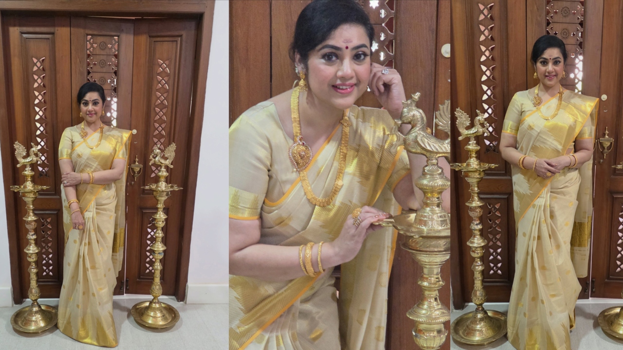 Meena : అలనాటి హీరోయిన్ మీనా.. ఓనం స్పెష‌ల్ ఫోటోలు.. ఇంటి ముంగిట శాంతి, స‌మృద్ధి..