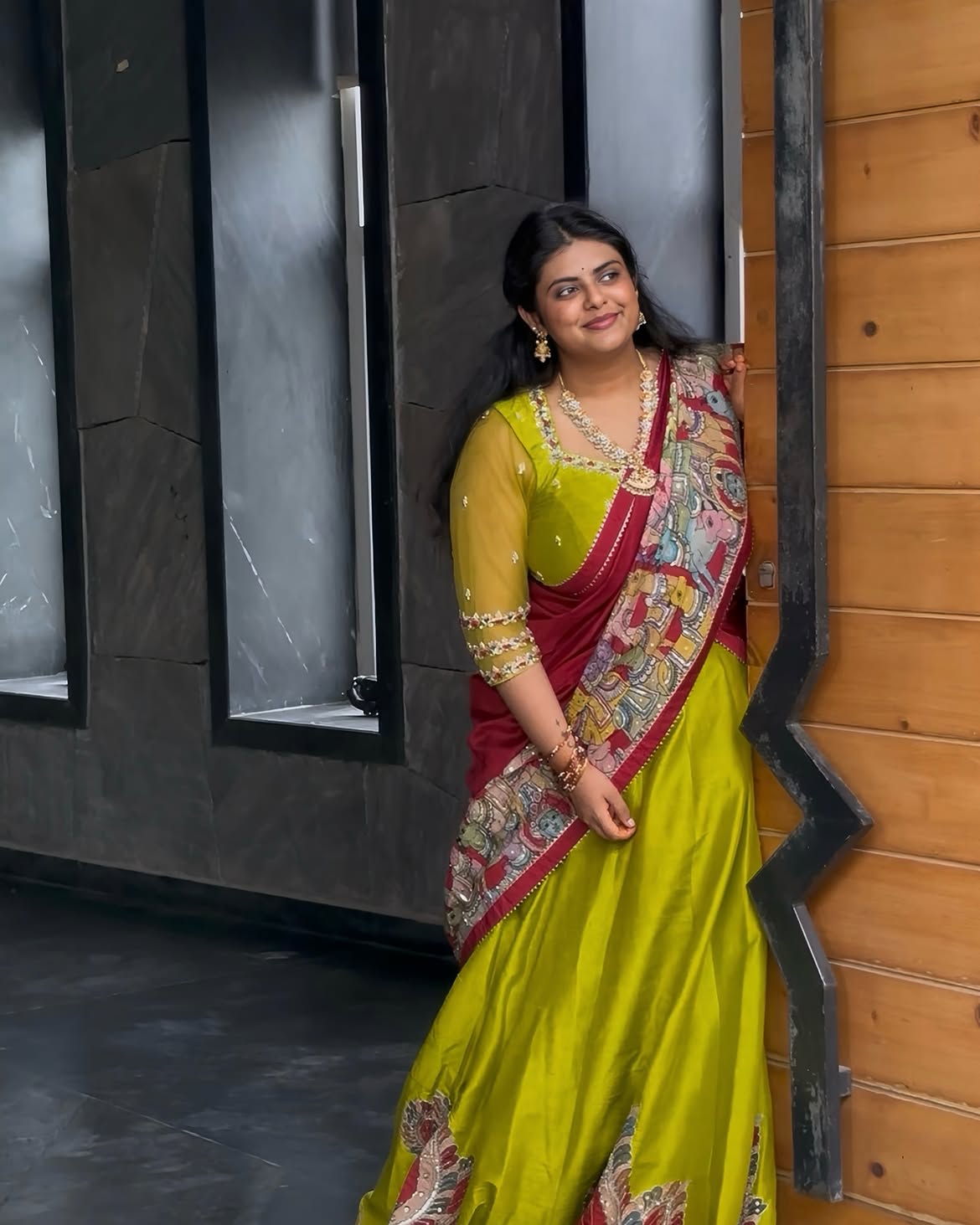 Pavithra Puri Cute Photos in Half Saree