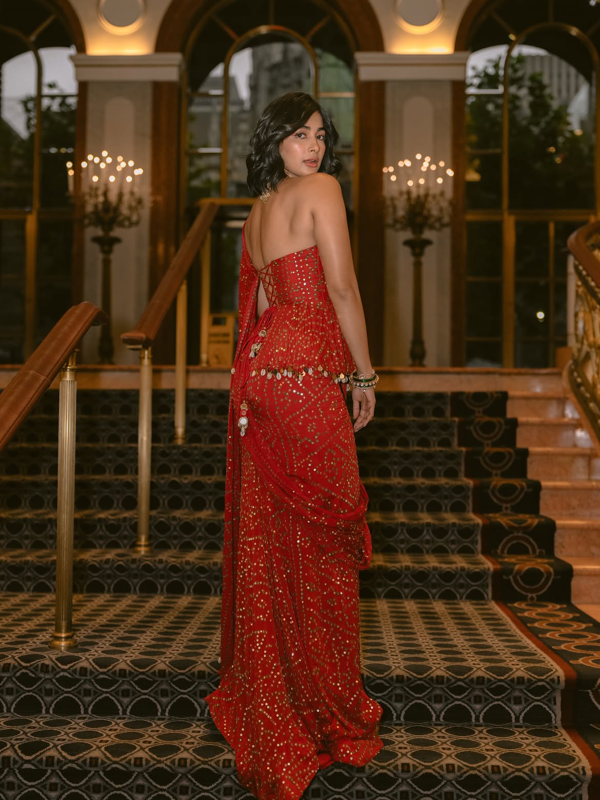 Pooja Hegde Stunning Looks in Red Dress at New york