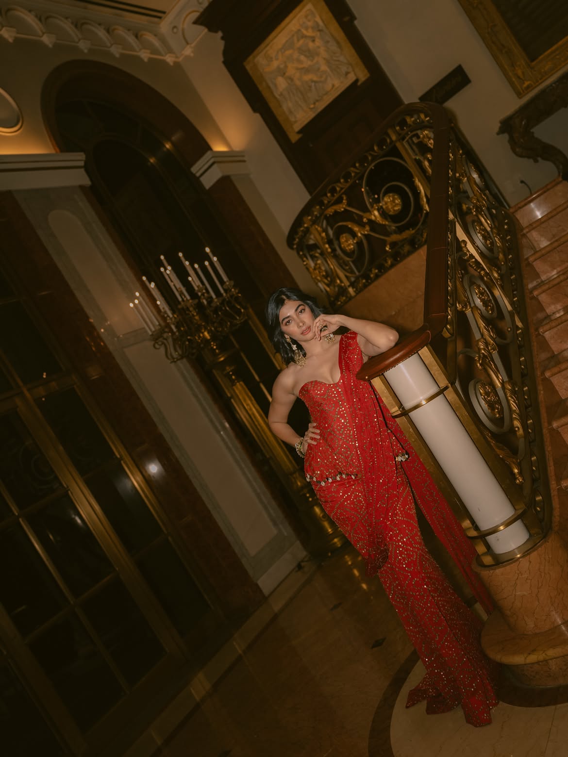Pooja Hegde Stunning Looks in Red Dress at New york
