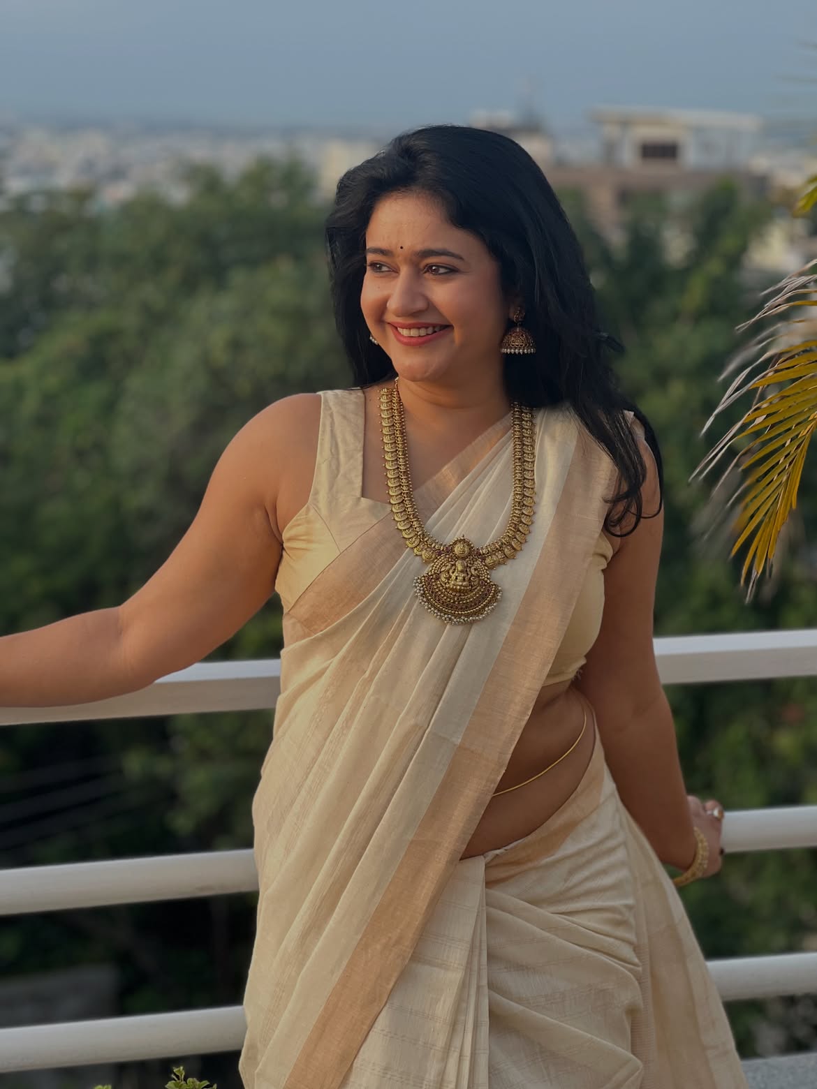 Poonam Bajwa Cute Photos on Onam Festival