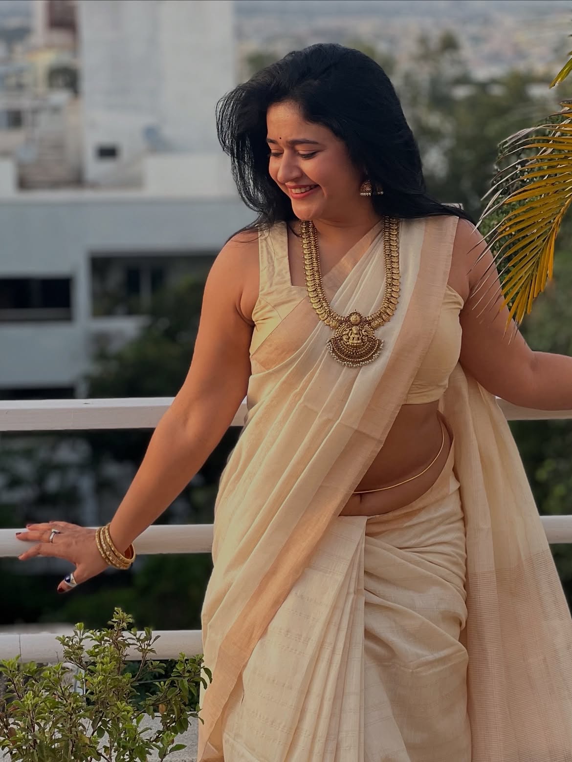 Poonam Bajwa Cute Photos on Onam Festival