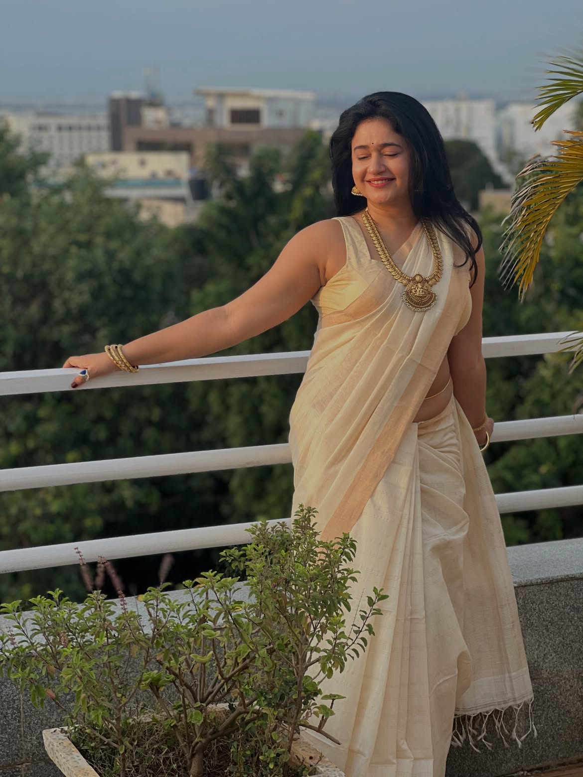 Poonam Bajwa Cute Photos on Onam Festival