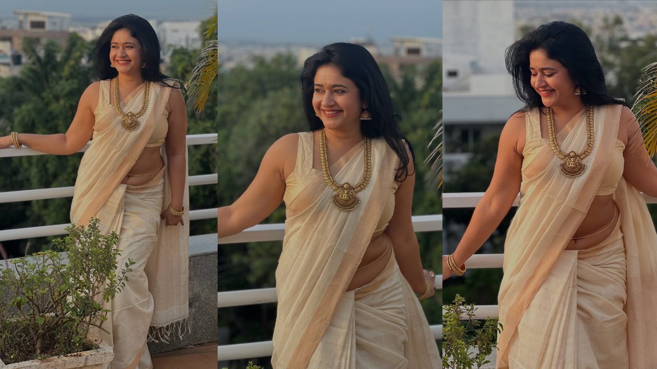 Poonam Bajwa Cute Photos on Onam Festival