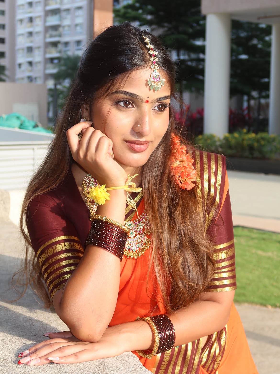 Pranavi Manukonda Varalakshmi Vratham Special Photos