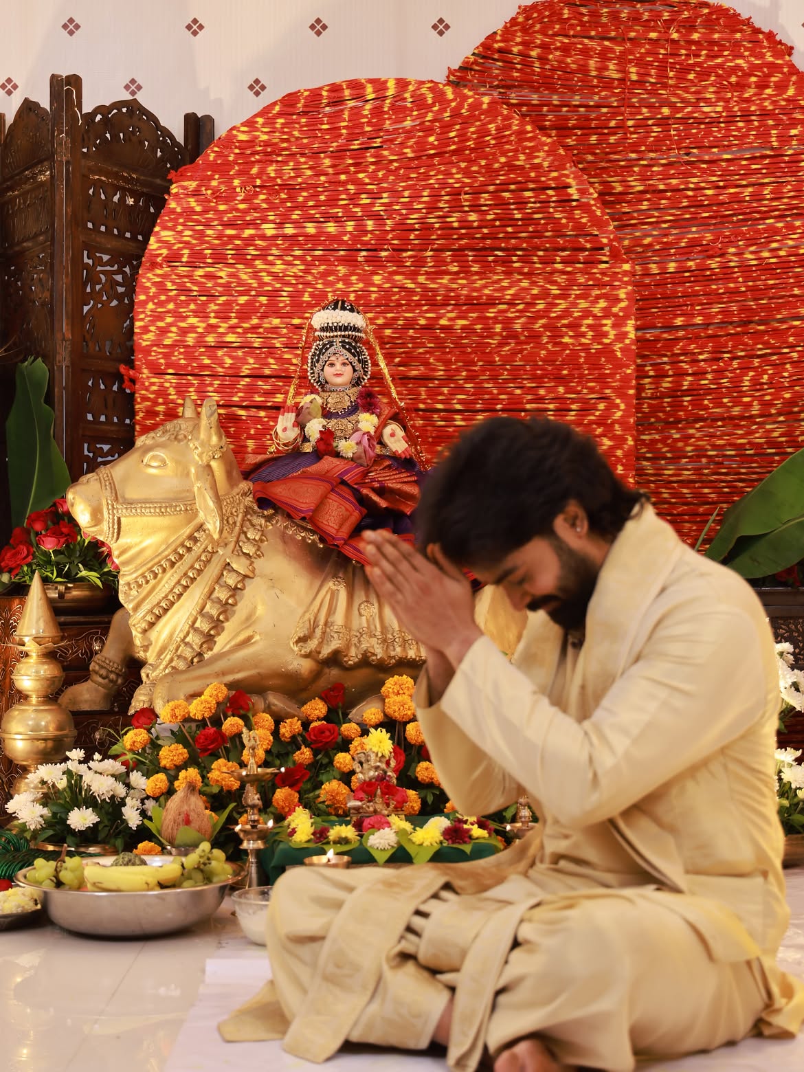 Priyanka Jain Varalakshmi Vratham Pooja with Shivakumar