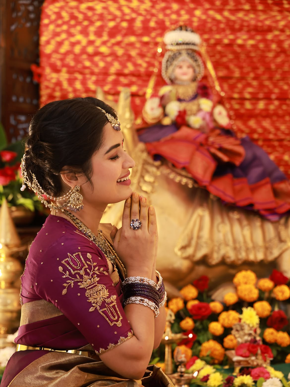Priyanka Jain Varalakshmi Vratham Pooja with Shivakumar