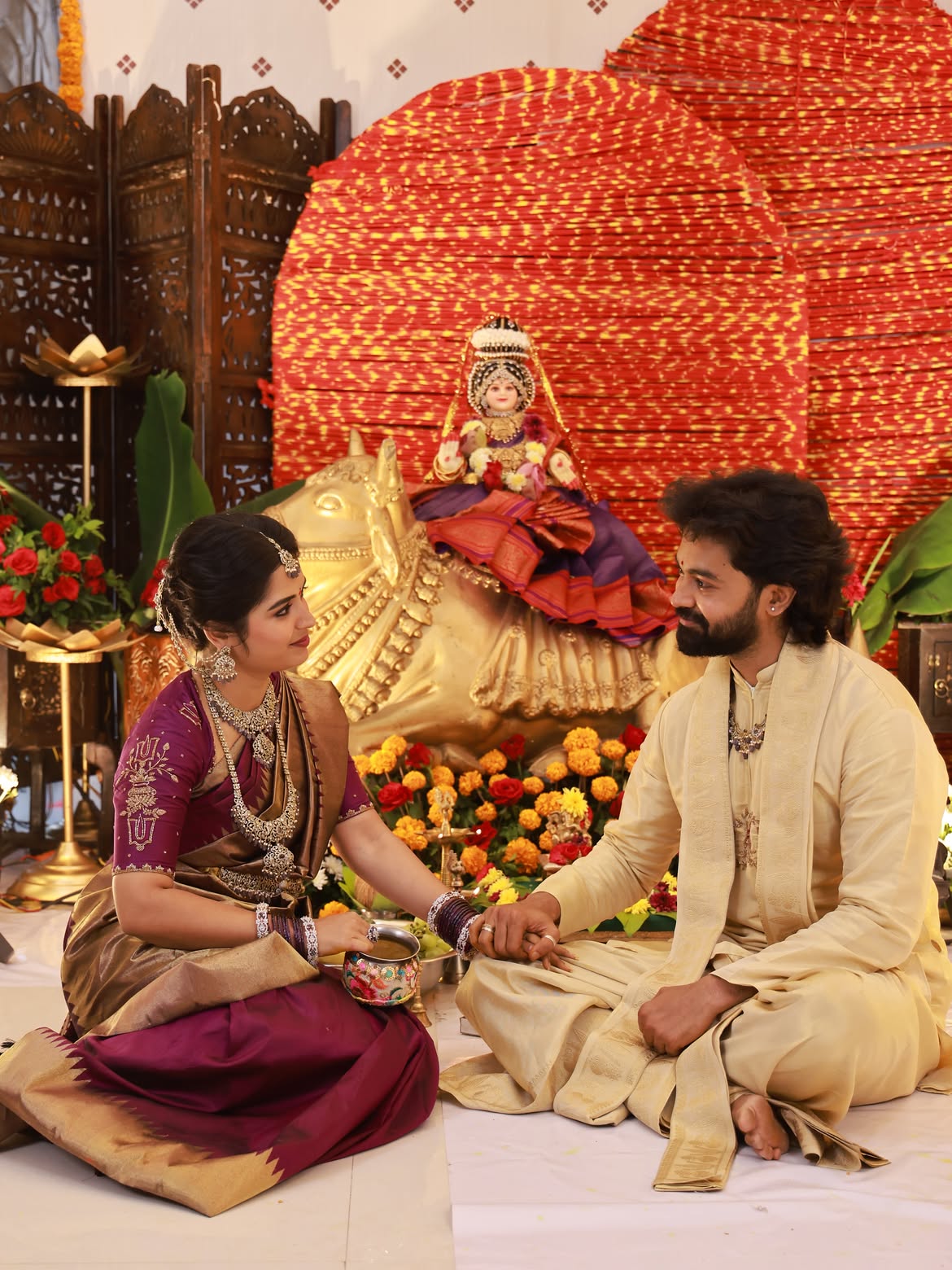 Priyanka Jain Varalakshmi Vratham Pooja with Shivakumar