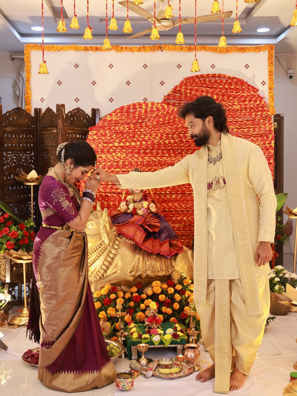 Priyanka Jain Varalakshmi Vratham Pooja with Shivakumar