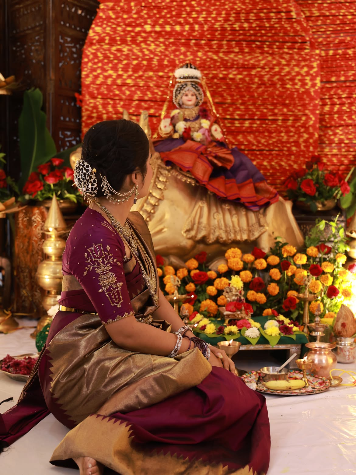 Priyanka Jain Varalakshmi Vratham Pooja with Shivakumar