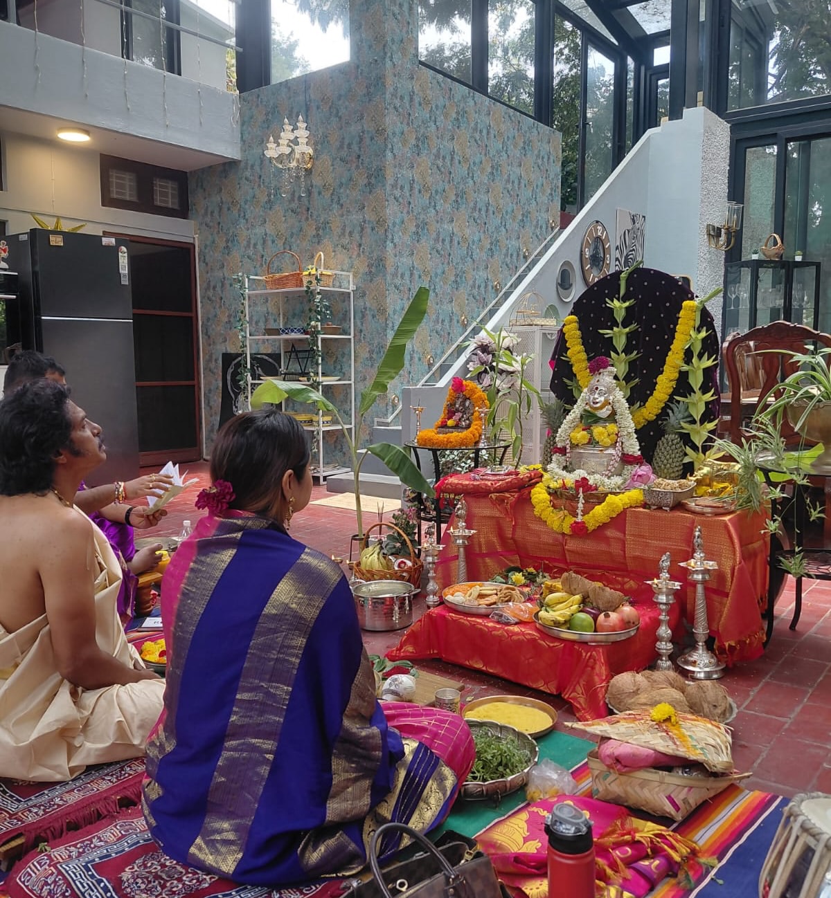 Priyanka Upendra Celebrates Varalakshmi Vratham with her Family