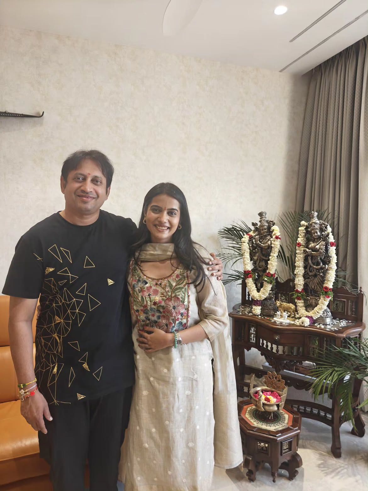 Sri Gouri Priya Tied Rakhi to Producer SKN