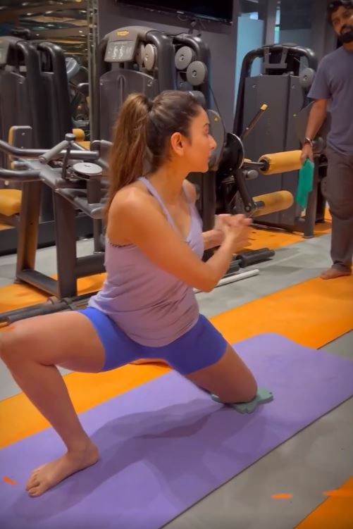Rakul Preet Singh Hard Working in Gym