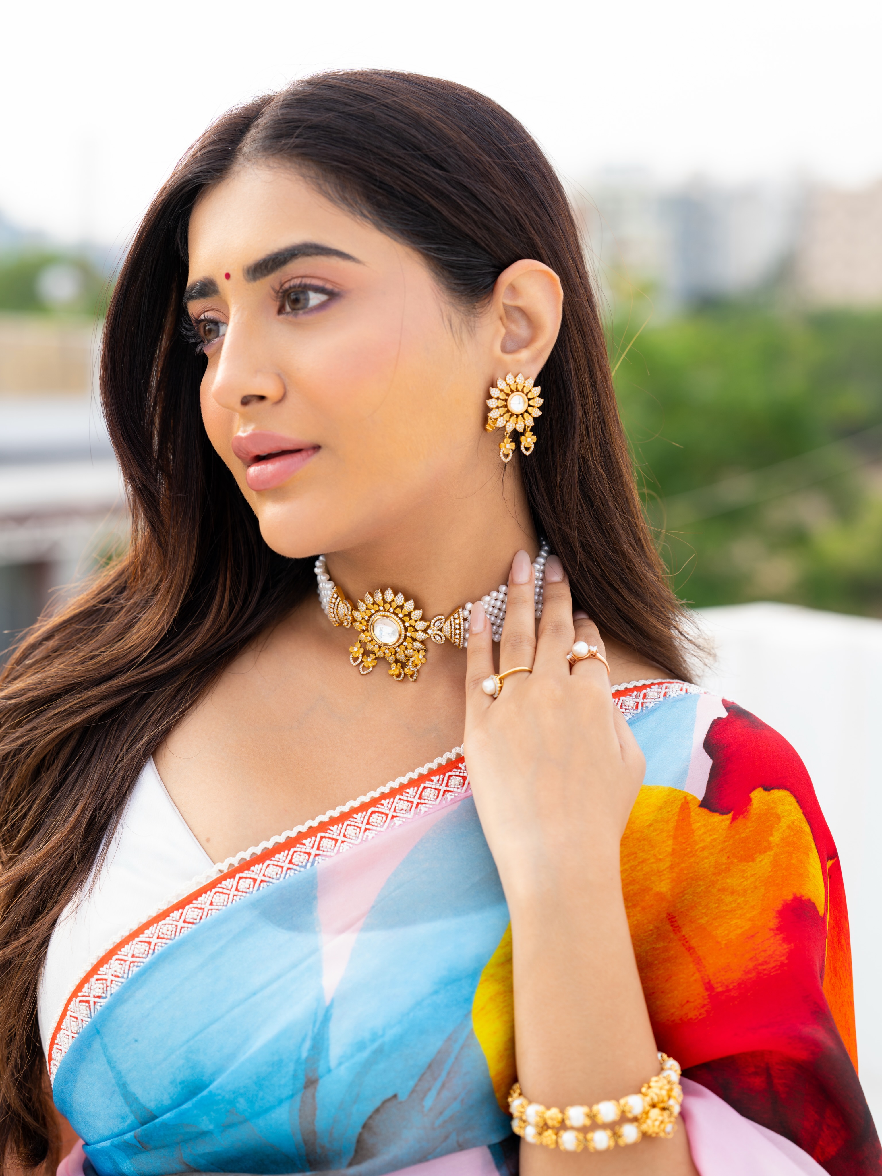 Rashi Singh Stunning Looks in Colorful Saree