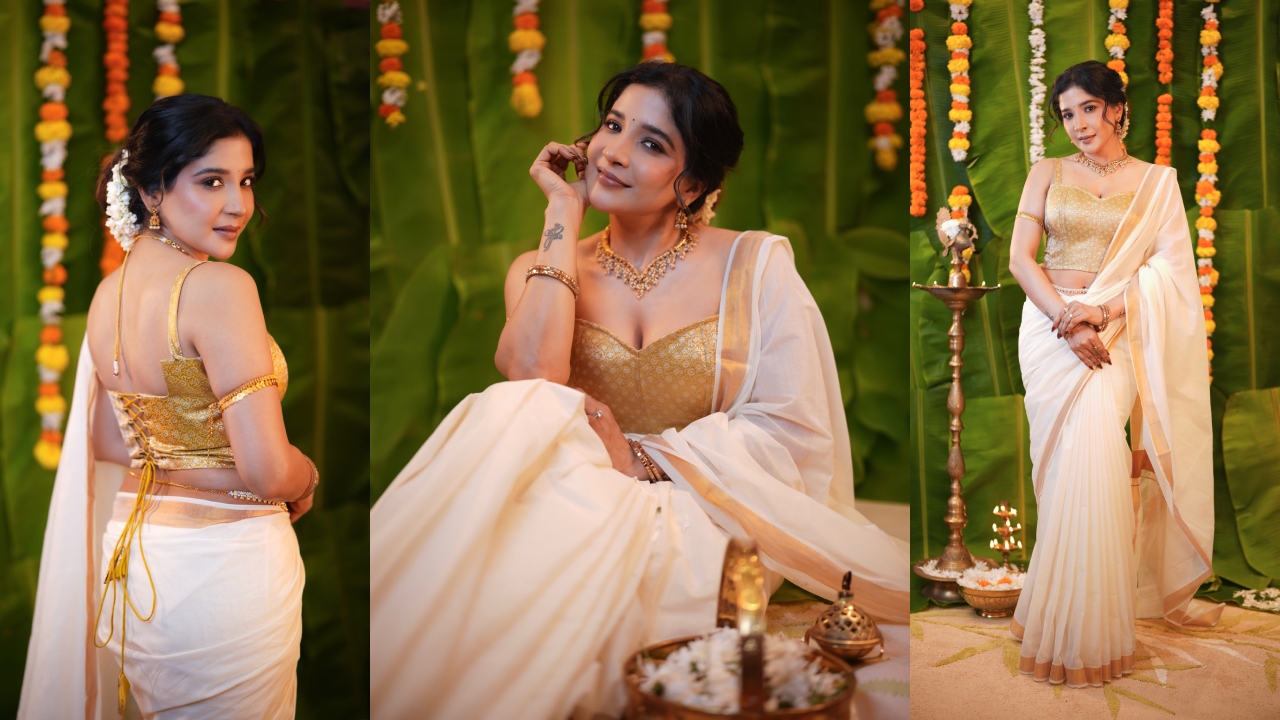 Sakshi Agarwal : హీరోయిన్ సాక్షి అగ‌ర్వాల్ ఓనం ఫోటోలు వైర‌ల్..